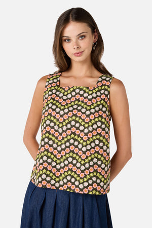 Princess Highway - Sally Retro Shell Top - green