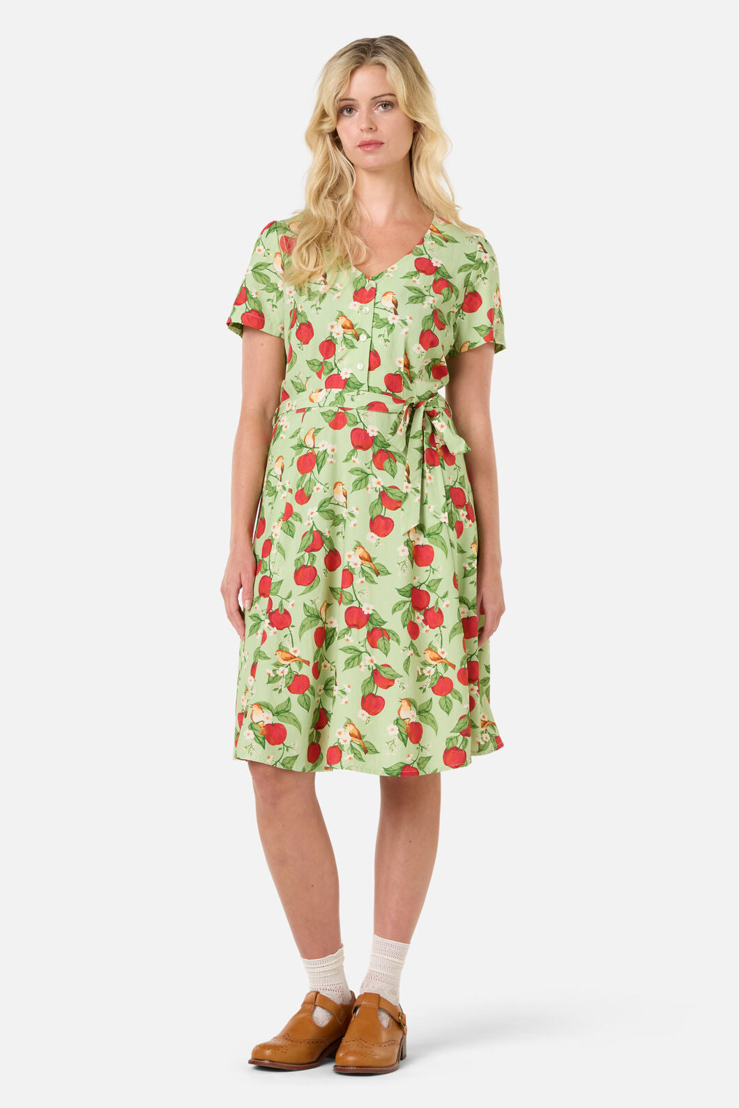 Princess Highway - Apple Blossom Tea Dress - sage