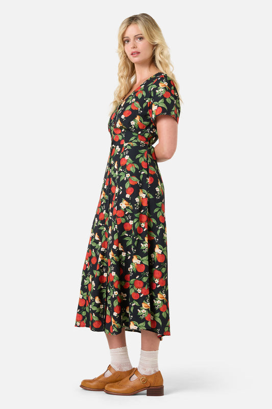 Princess Highway - Apple Blossom Midi Dress - navy