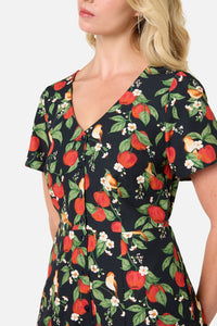 Princess Highway - Apple Blossom Midi Dress - navy