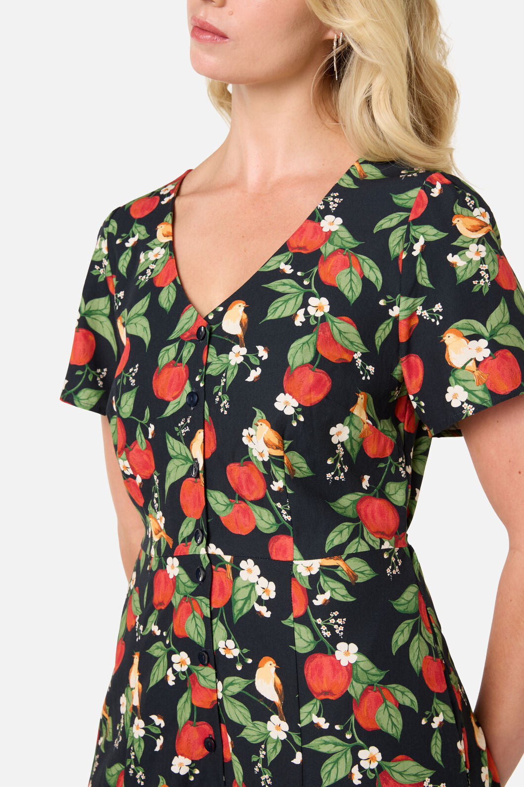 Princess Highway - Apple Blossom Midi Dress - navy