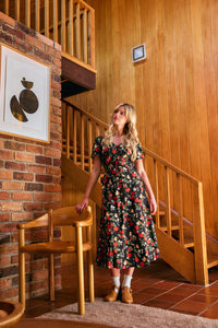 Princess Highway - Apple Blossom Midi Dress - navy