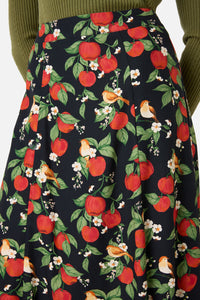Princess Highway - Apple Blossom Midi Skirt - navy