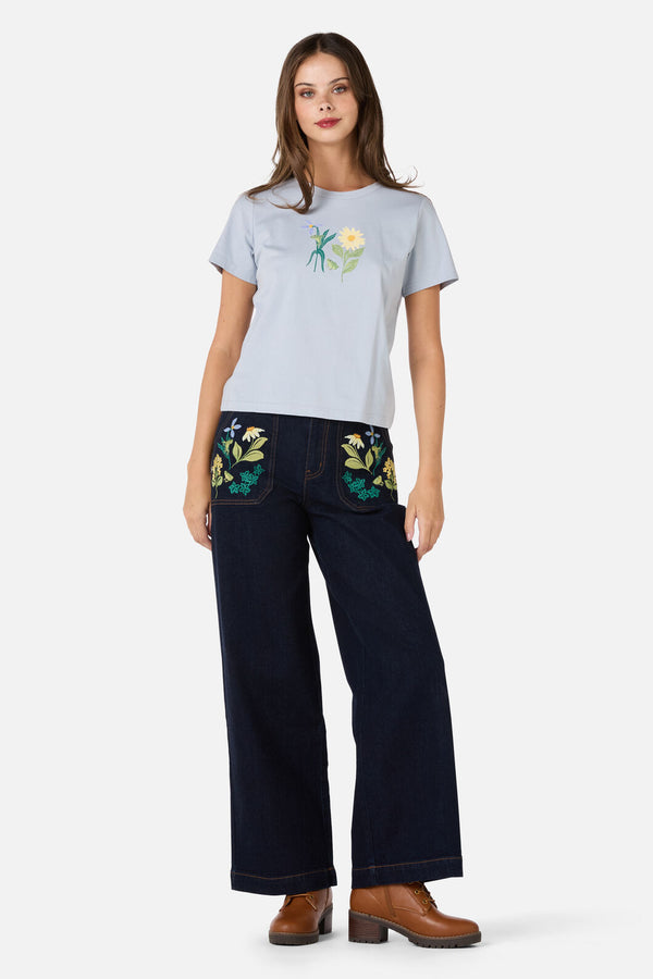Princess Highway - Tree Frog Printed Tee - blue