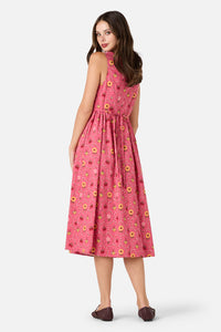 Princess Highway - Honey Bee Hive Midi Dress - pink