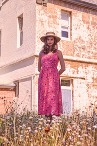 Princess Highway - Honey Bee Hive Midi Dress - pink