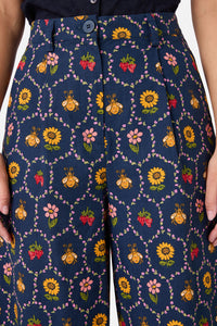 Princess Highway - Honey Bee Hive Pant - navy