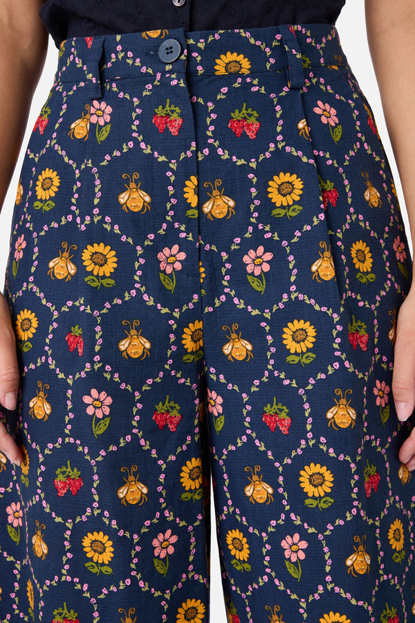 Princess Highway - Honey Bee Hive Pant - navy