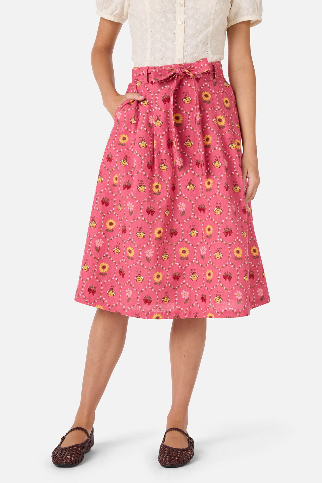 Princess Highway - Honey Bee Hive Skirt - pink