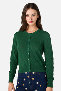 Princess Highway - Mara Long Sleeve Cardigan - green