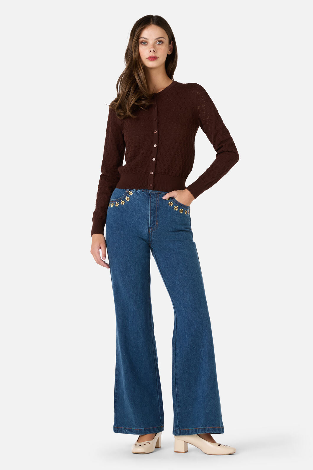 Princess Highway - Mara Long Sleeve Cardigan - chocolate