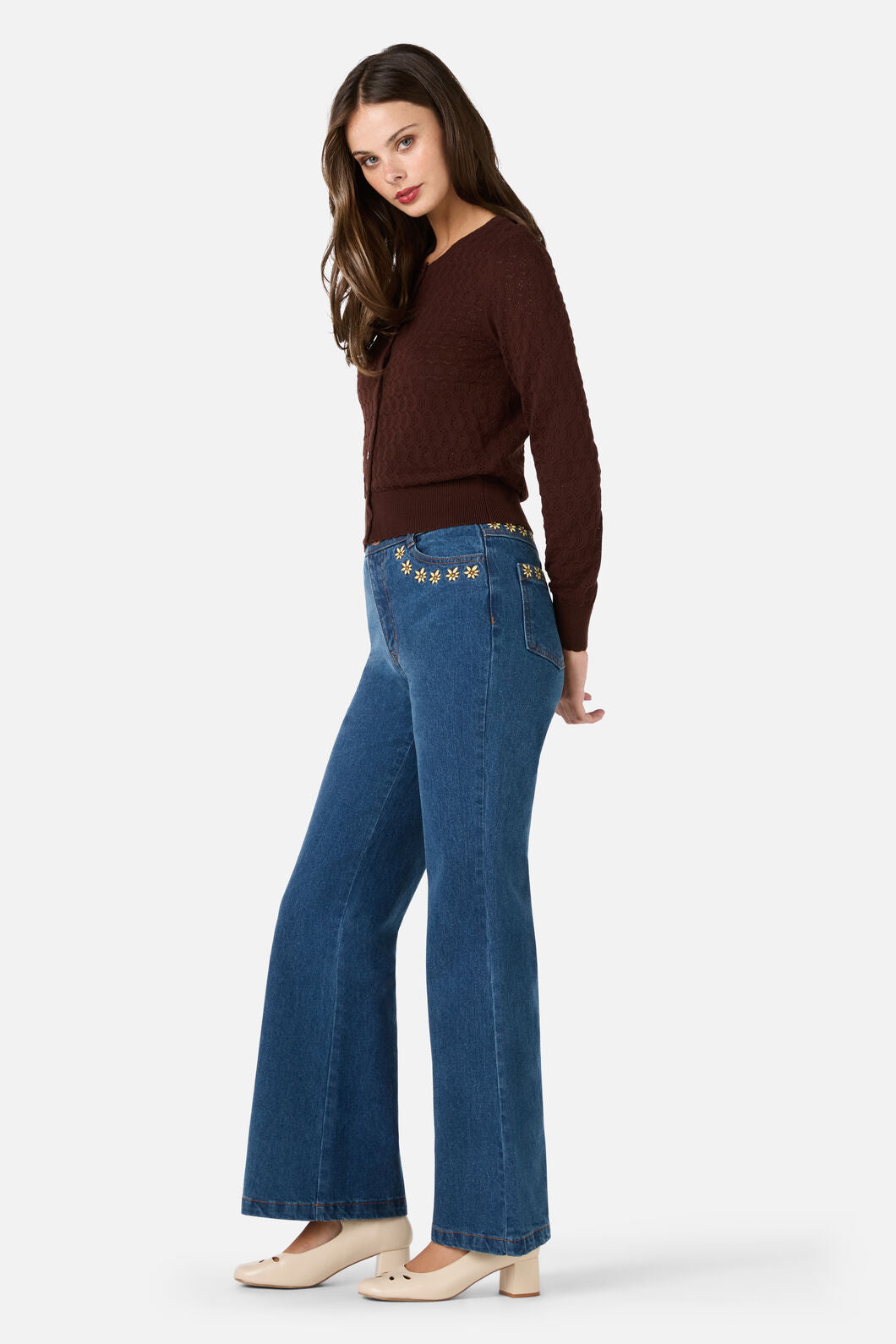 Princess Highway - Mara Long Sleeve Cardigan - chocolate