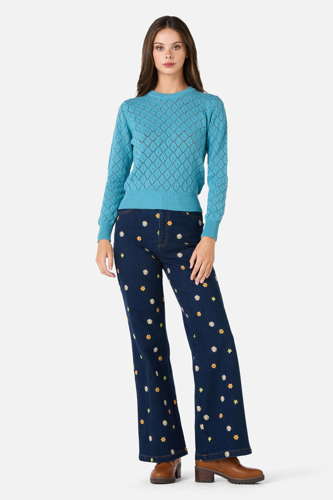 Princess Highway - Faye Long Sleeve Knit - blue