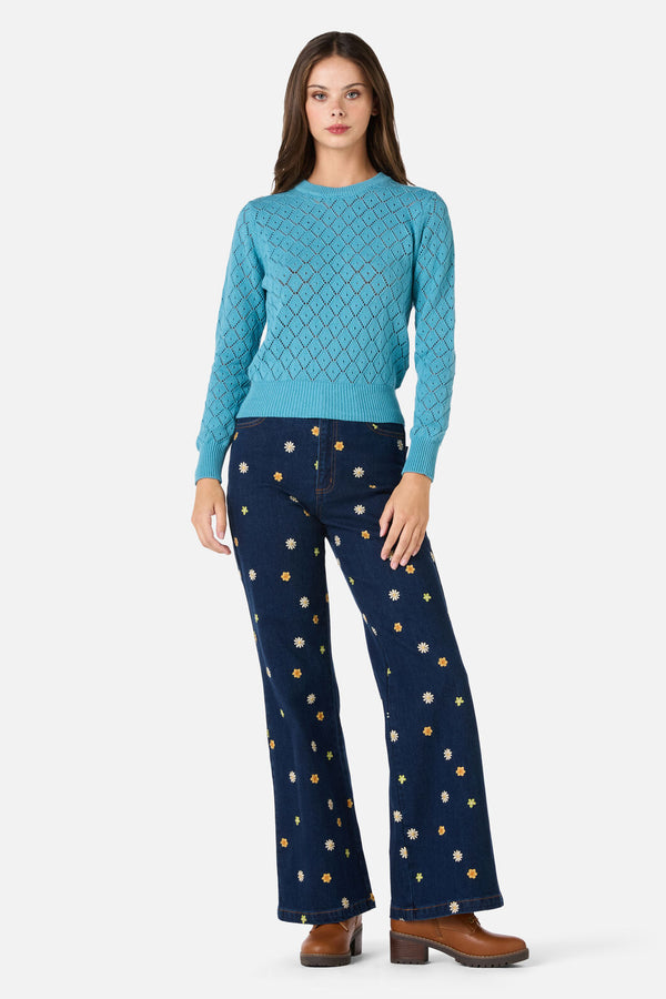 Princess Highway - Faye Long Sleeve Knit - blue