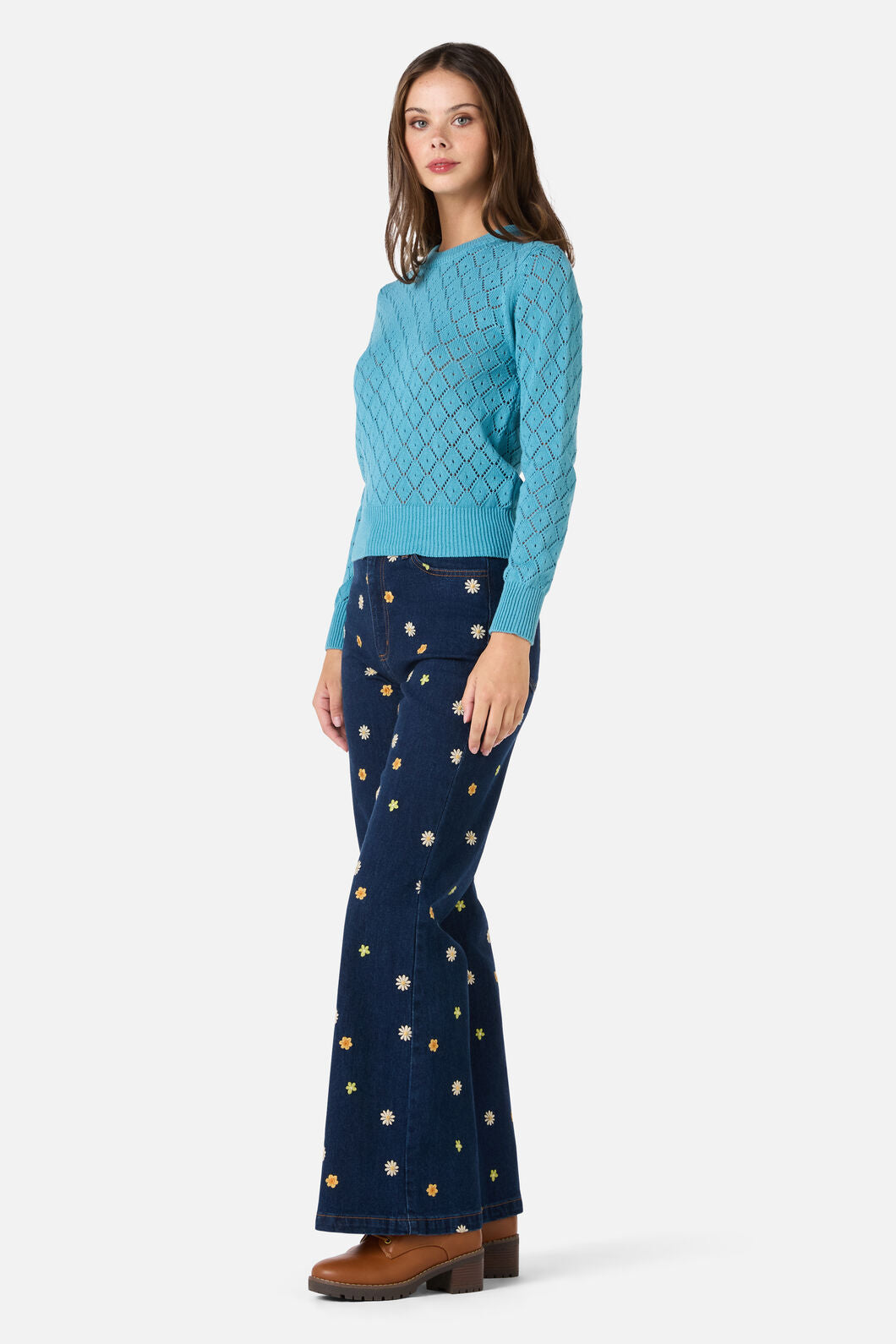Princess Highway - Faye Long Sleeve Knit - blue