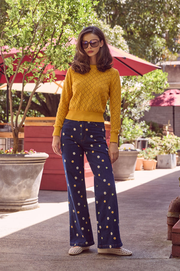Princess Highway - Faye Long Sleeve Knit - mustard