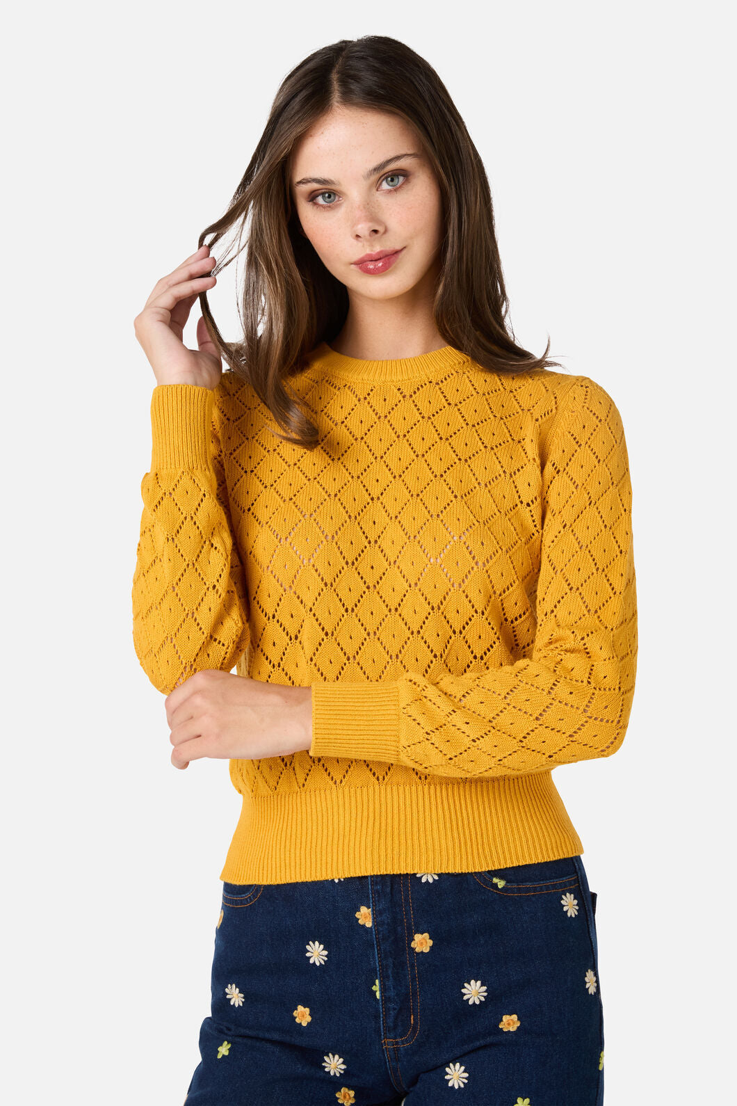 Princess Highway - Faye Long Sleeve Knit - mustard