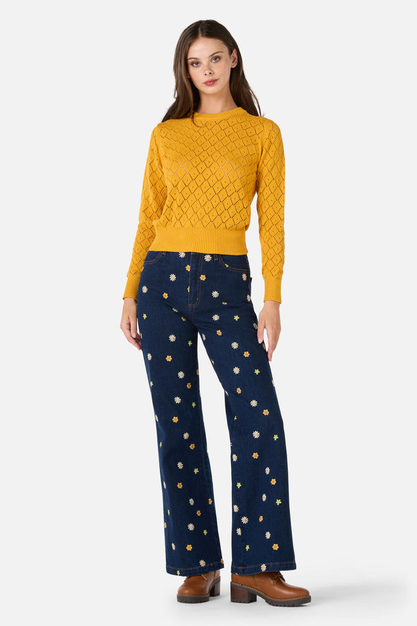 Princess Highway - Faye Long Sleeve Knit - mustard
