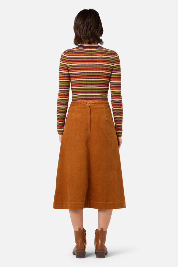 Princess Highway - Felicity Cord Midi Skirt - mustard