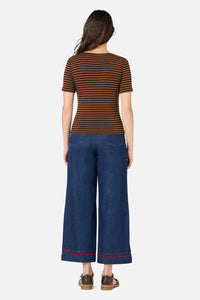 Princess Highway - Jennifer Stripe Tee - coffee