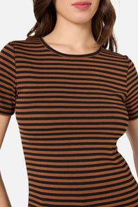 Princess Highway - Jennifer Stripe Tee - coffee