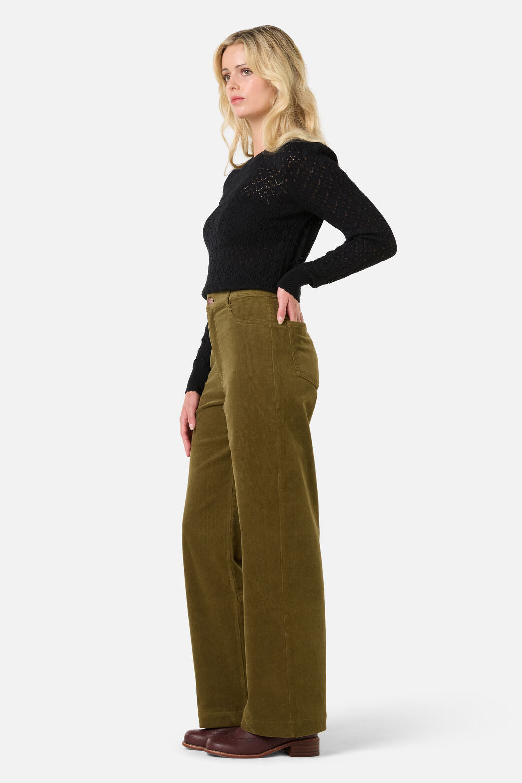 Princess Highway - Charlie Girl Cord Jean - olive