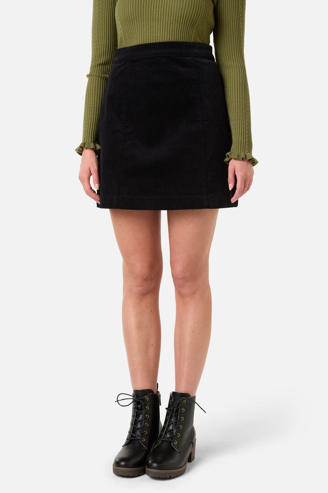 Princess Highway - Charlie Girl Cord Skirt - black