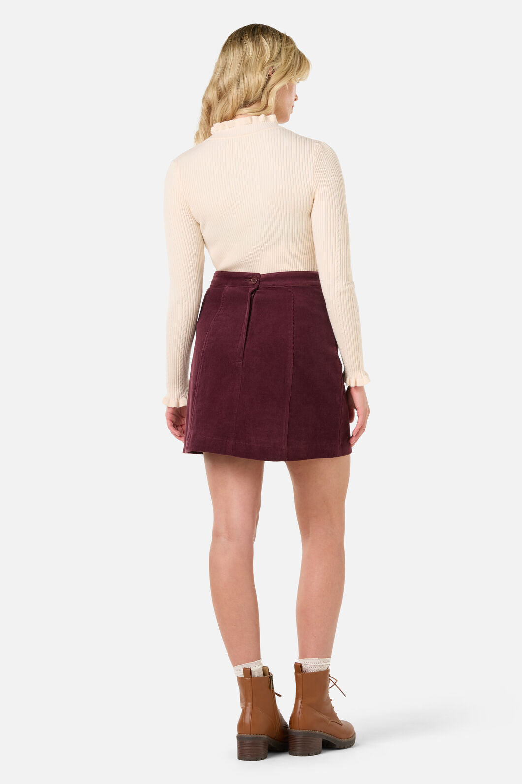 Princess Highway - Charlie Girl Cord Skirt - wine