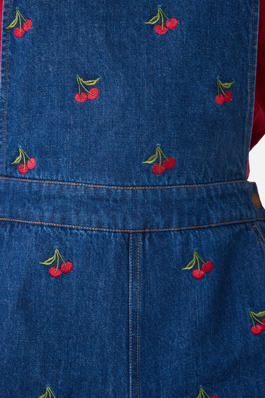Princess Highway - Cherry Embroidered Overall - blue-denim