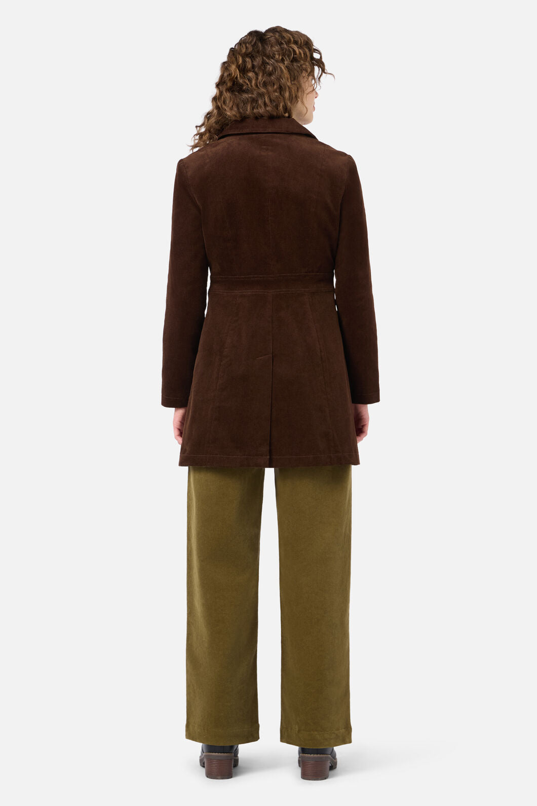 Princess Highway - Hazel A-Line Long Cord Jacket - chocolate