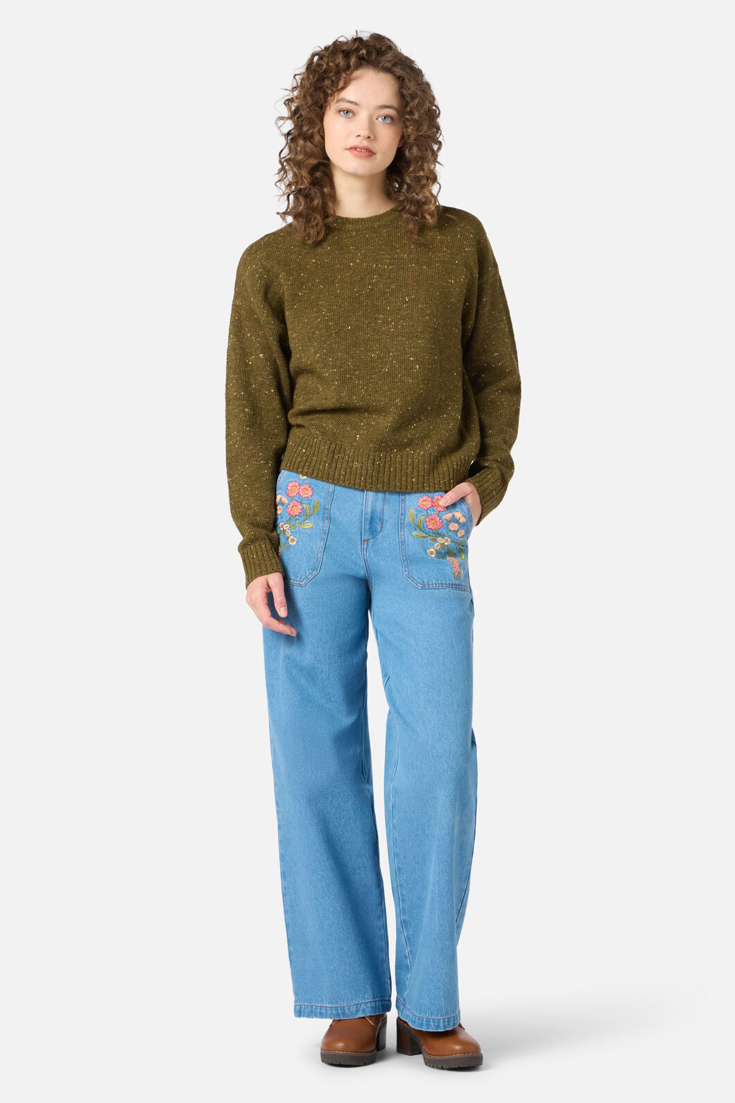 Princess Highway - Miller Wool Blend Jumper - olive