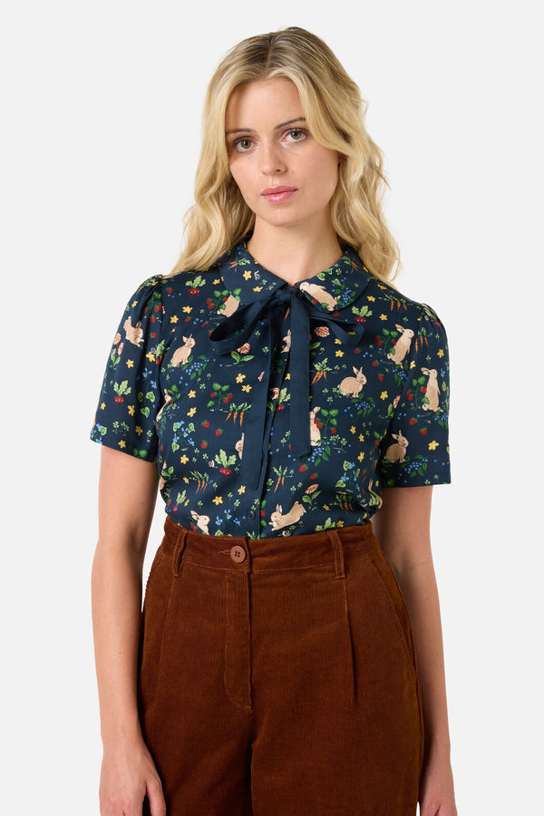 Princess Highway - Lola Rabbit Blouse - navy