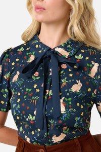 Princess Highway - Lola Rabbit Blouse - navy