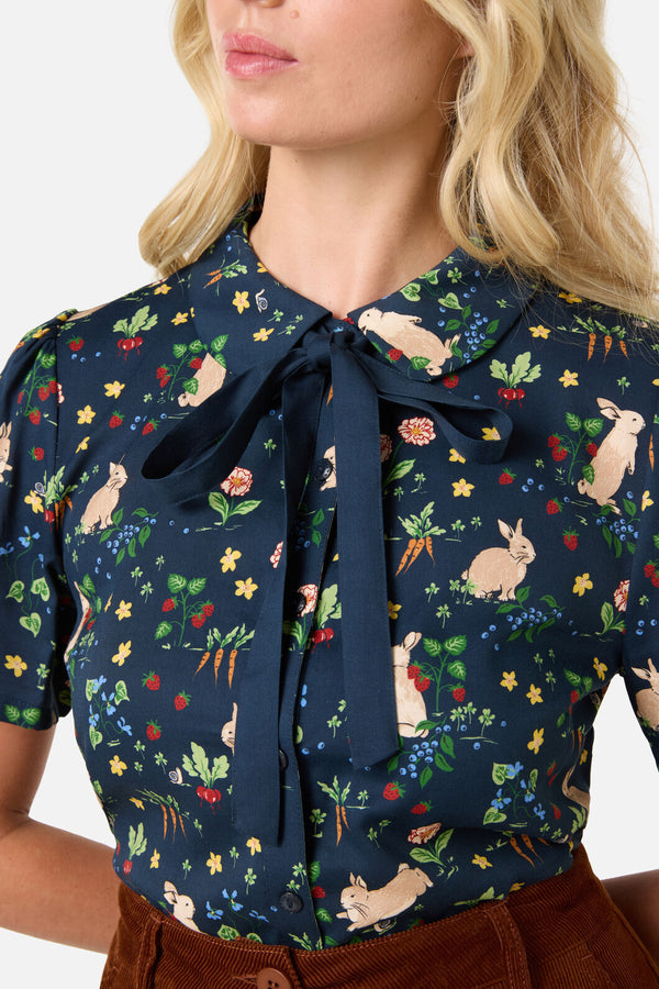 Princess Highway - Lola Rabbit Blouse - navy