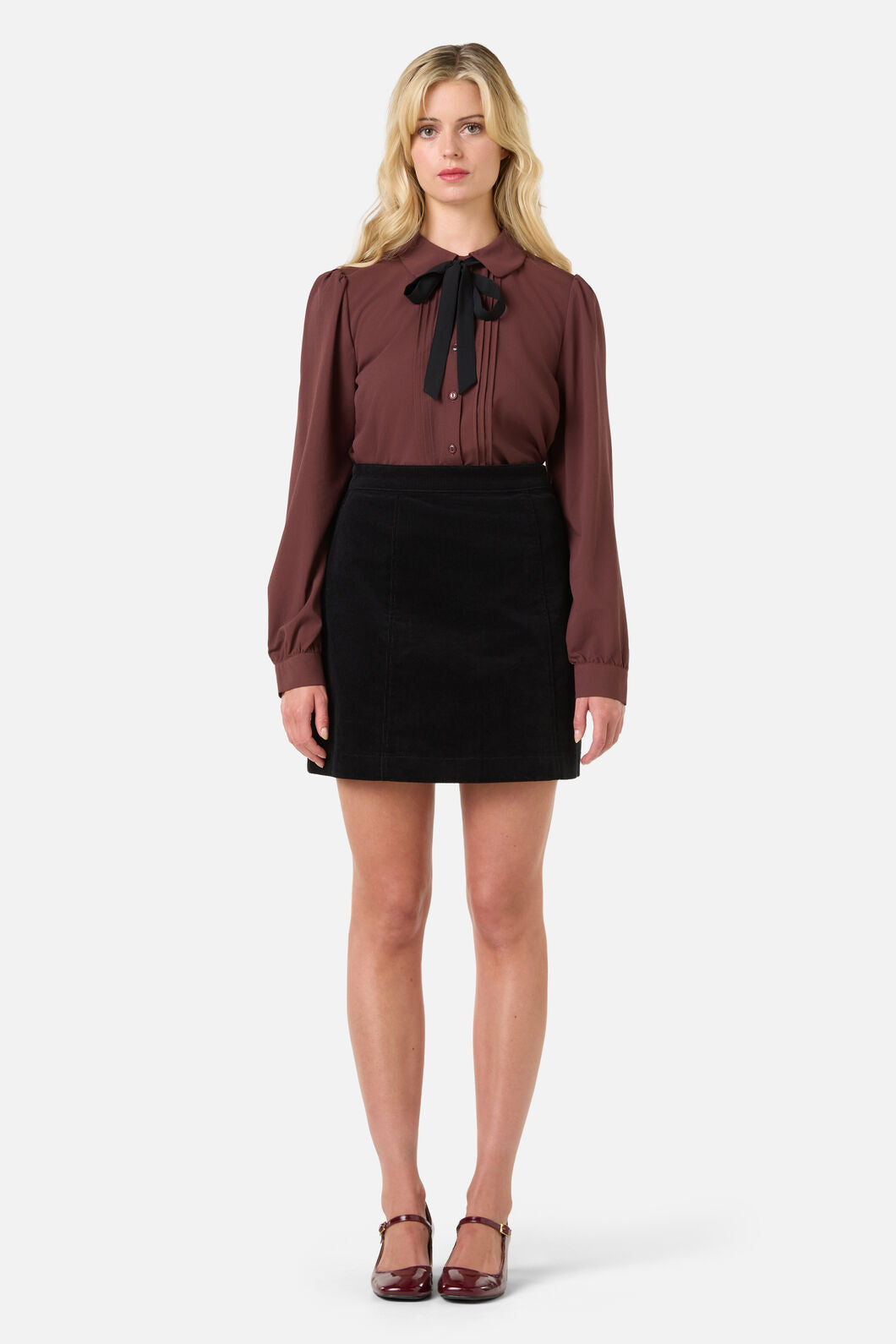 Princess Highway - Annie Long Sleeve Blouse - chocolate