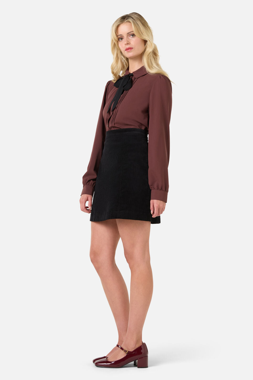 Princess Highway - Annie Long Sleeve Blouse - chocolate