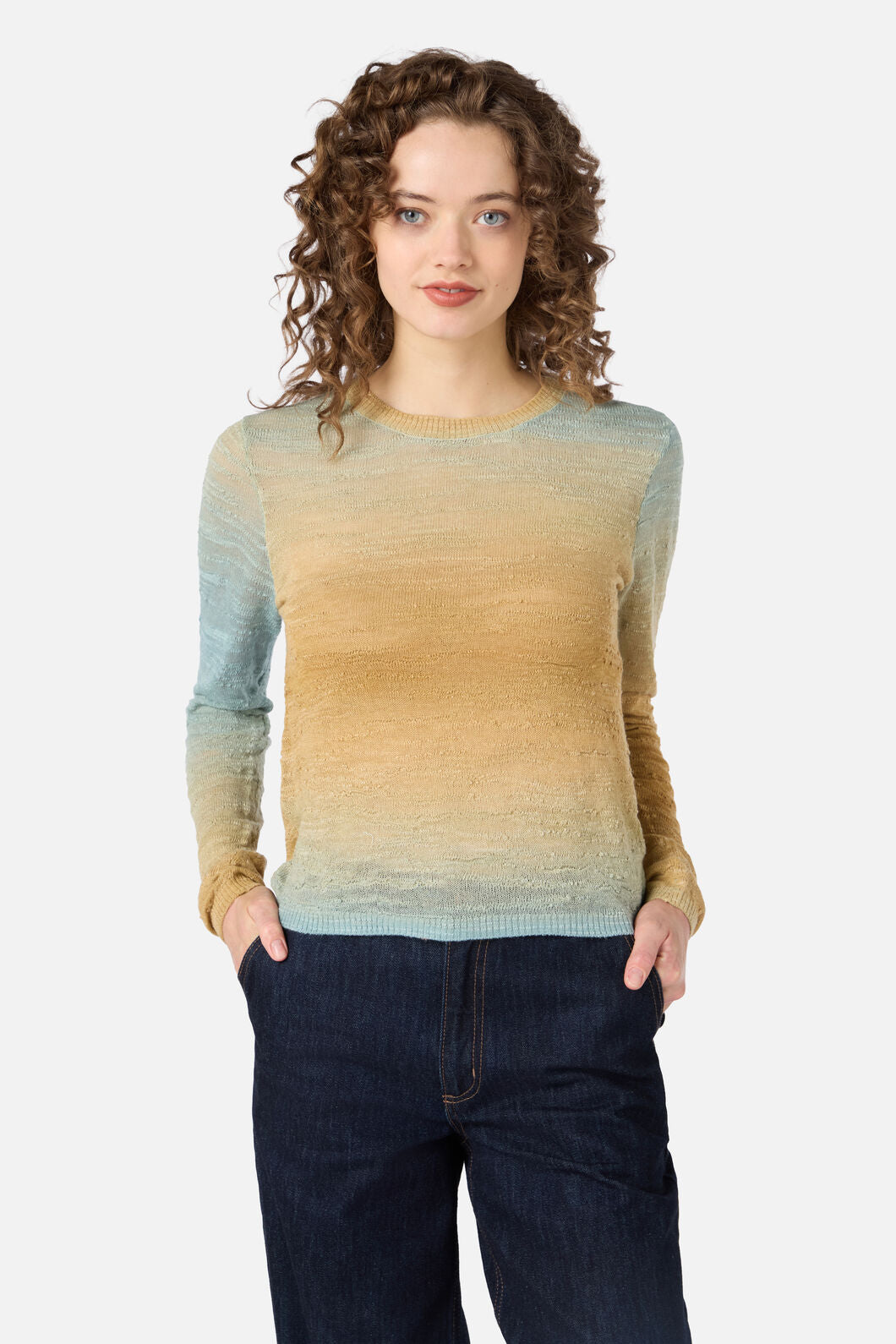 Princess Highway - Harlow Ombre Knit Top - sea-green