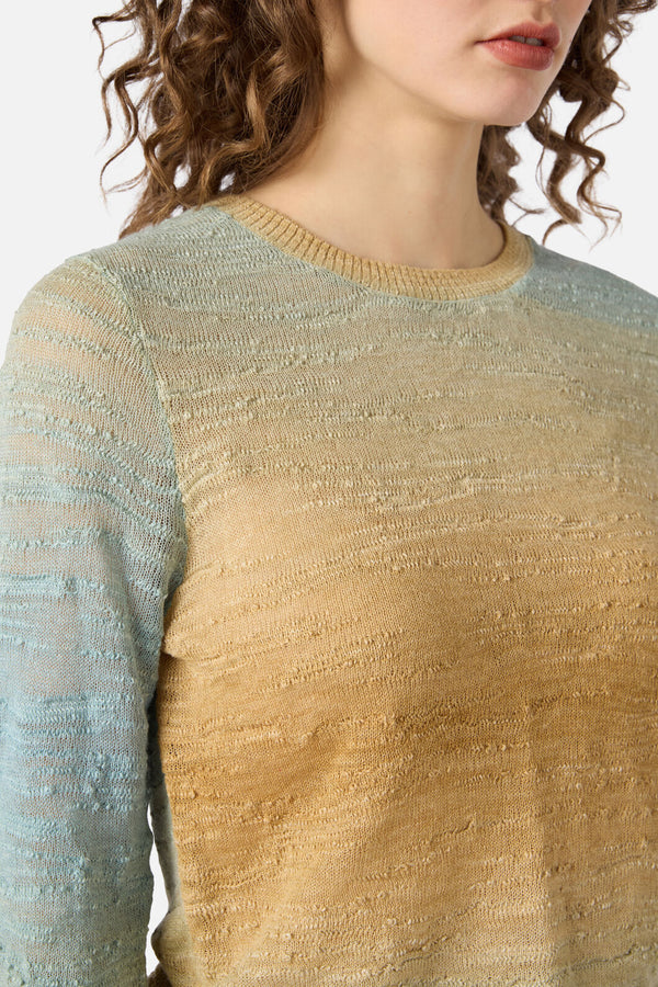 Princess Highway - Harlow Ombre Knit Top - sea-green