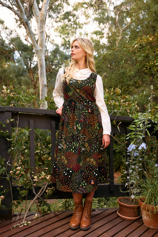 Princess Highway - Rolling Hills Cord Midi Dress - black