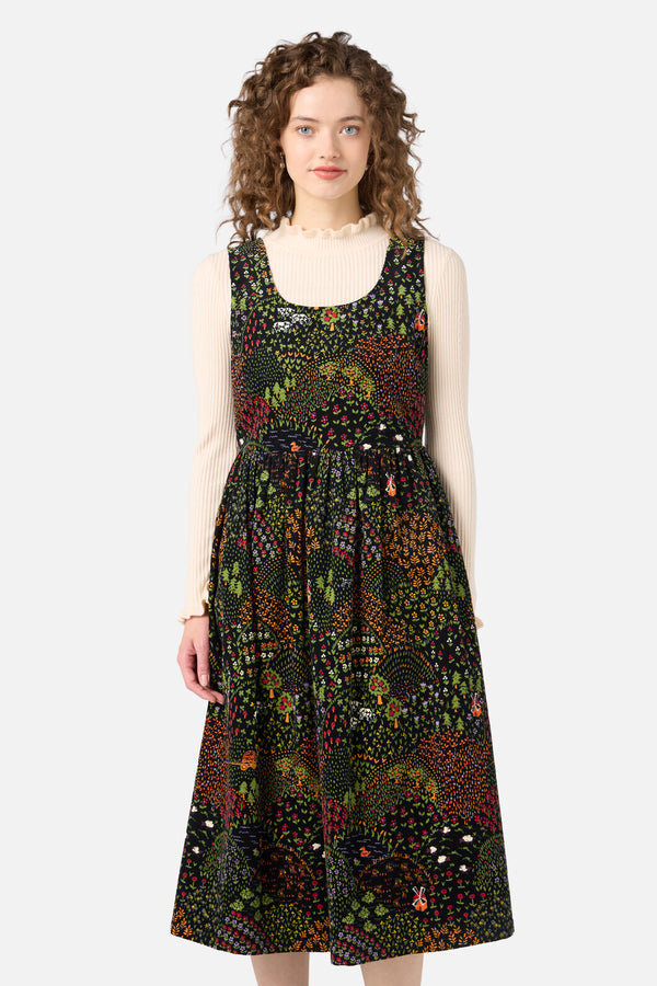 Princess Highway - Rolling Hills Cord Midi Dress - black