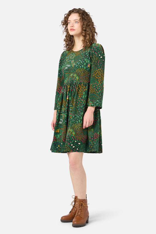 Princess Highway - Rolling Hills Cord Smock Dress - green
