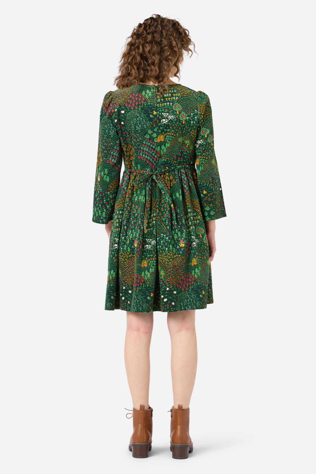 Princess Highway - Rolling Hills Cord Smock Dress - green