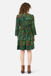 Princess Highway - Rolling Hills Cord Smock Dress - green