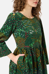 Princess Highway - Rolling Hills Cord Smock Dress - green