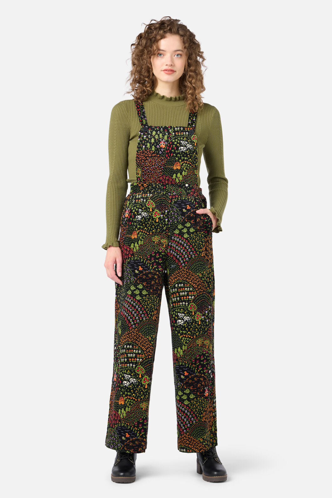 Princess Highway - Rolling Hills Cord Overall - black