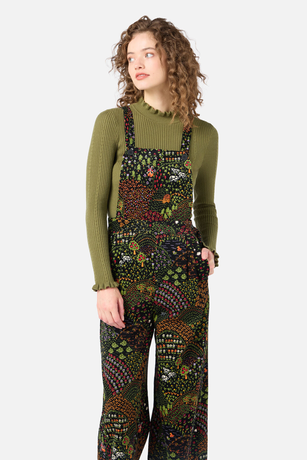 Princess Highway - Rolling Hills Cord Overall - black