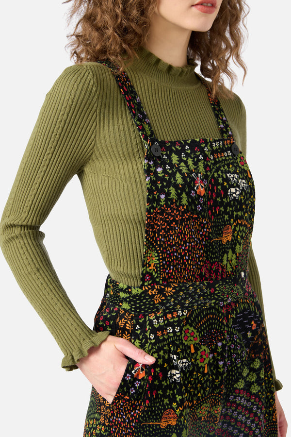 Princess Highway - Rolling Hills Cord Overall - black