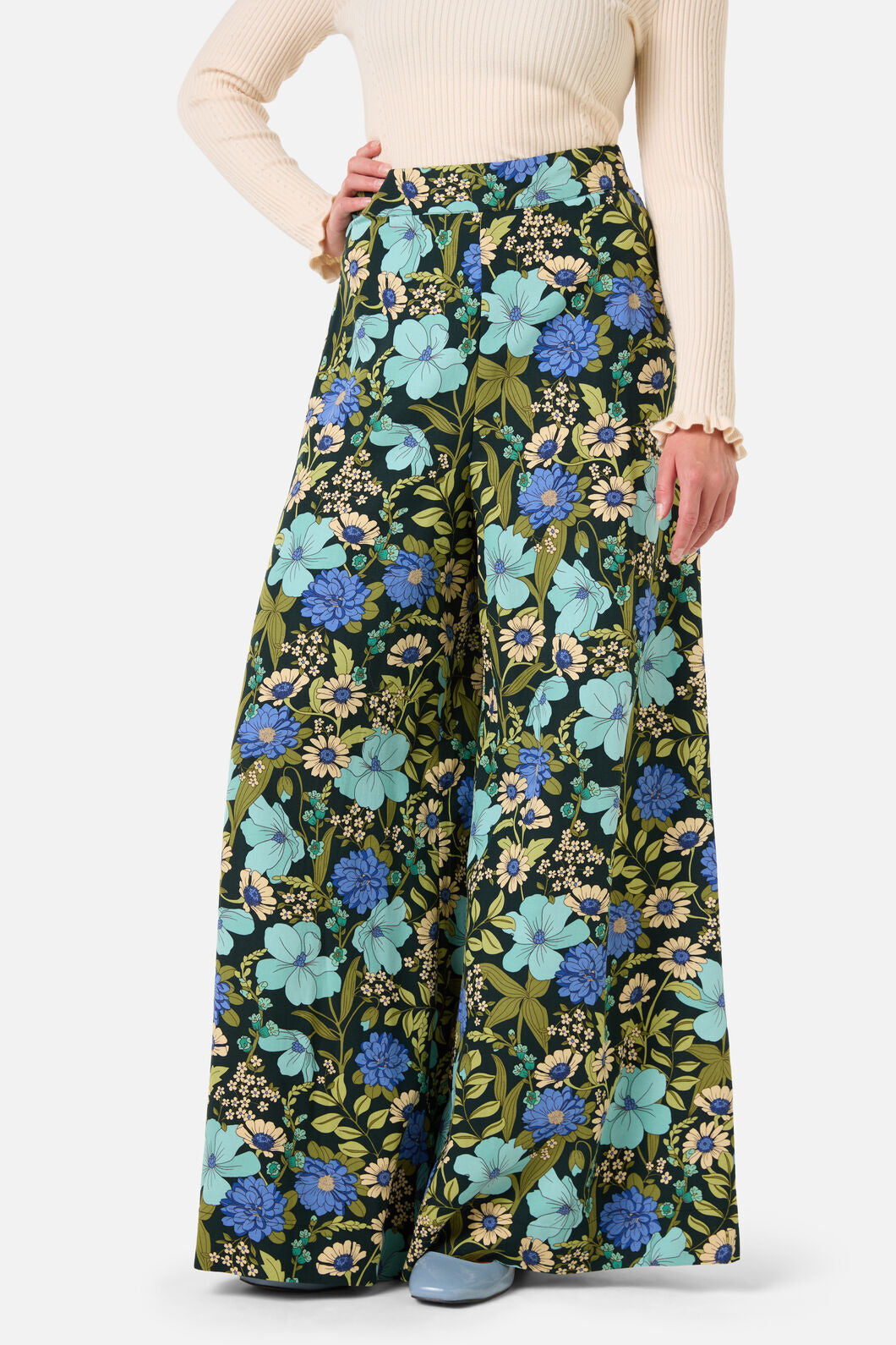 Princess Highway - Gloria 70'S Floral Pant - teal