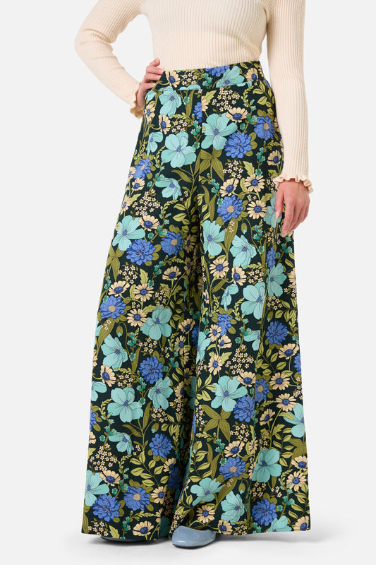 Princess Highway - Gloria 70'S Floral Pant - teal