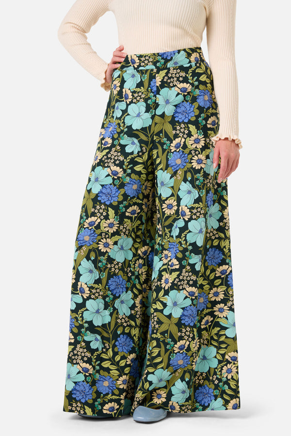 Princess Highway - Gloria 70'S Floral Pant - teal